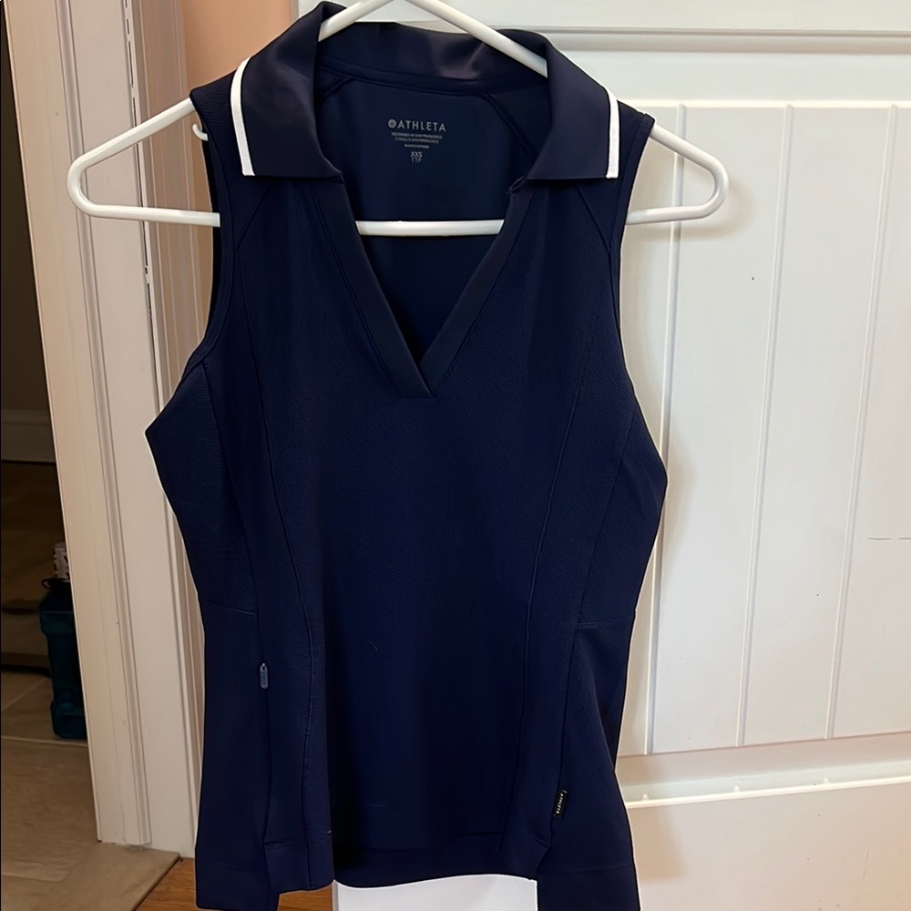 Athleta Navy Sleeveless Women's Top